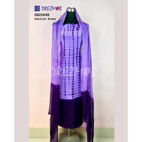 Unstitched Silk 2 Pcs US22046 (Tie-Dye)