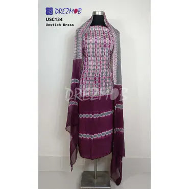 Unstitched Silk 2 Pcs USC134 (Tie-Dye) 