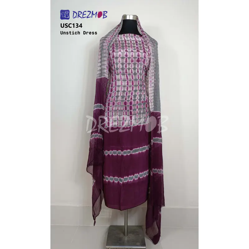 Unstitched Silk 2 Pcs USC134 (Tie-Dye) 