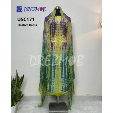 Unstitched Silk 2 Pcs USC171 (Tie-Dye) 