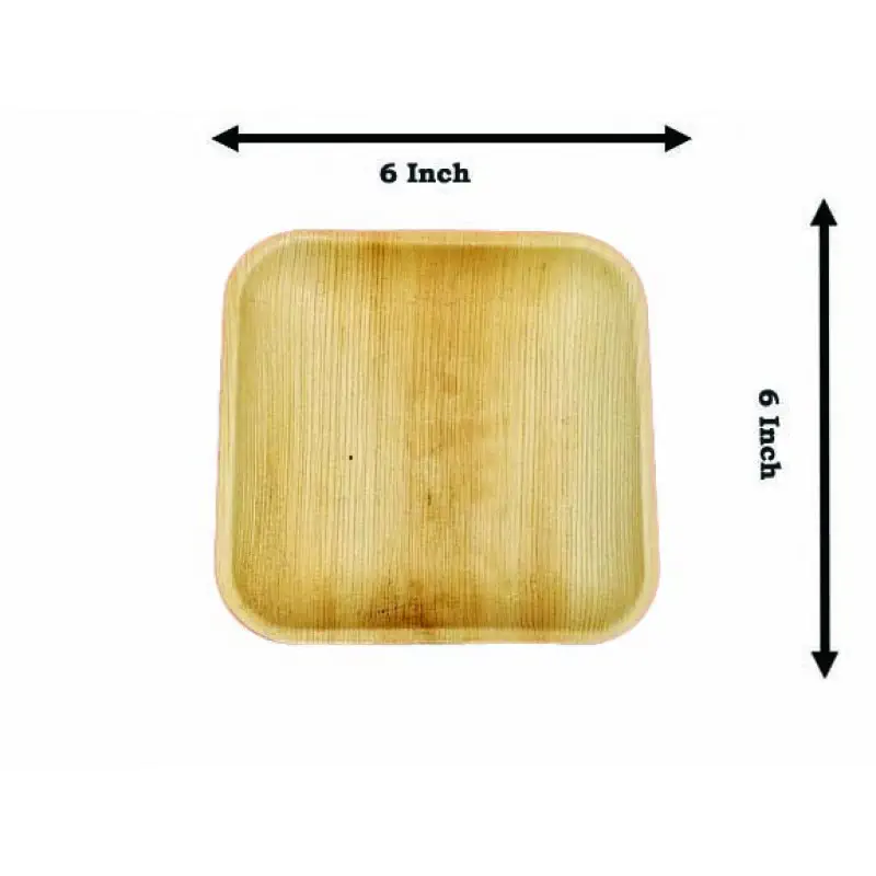 6 in Square Plate  - 6 Pcs