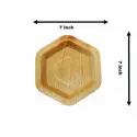 8 Inch Snacks Hexagon Plate  - 6 Pcs