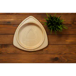 8 Inch Snacks Triangle Plate -  - 6 Pcs 