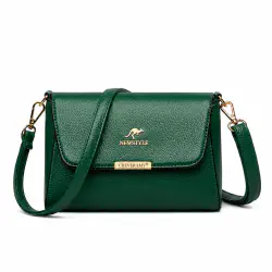 New Style Kangaroo Shoulder Bag with Adjustable Strap (Dark Green)