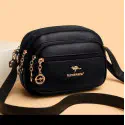 Kangaroo stylish 5 gippper Bag (Black)