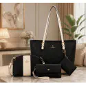 New 4 Pcs Combo Woman Bag ( Black )