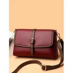 Genuine Soft Leather Handbag-( Meroon)