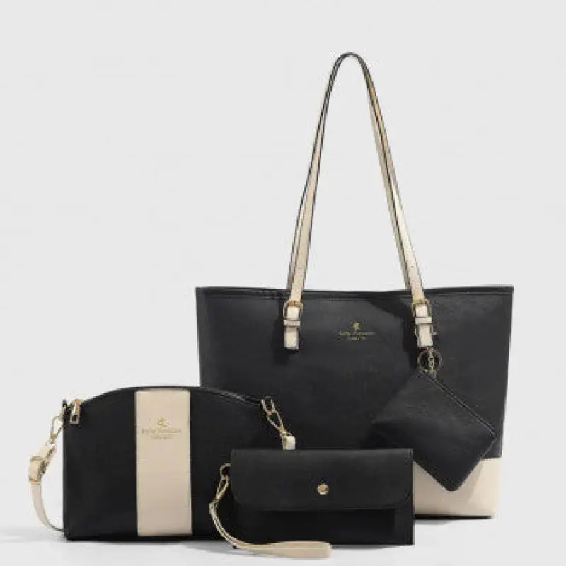 New 4 Pcs Combo Woman Bag ( Black )