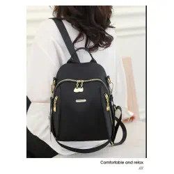 New Female Backpacks High Capacity Waterproof Bags( China 1 Black)