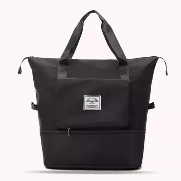 Super Large Capacity Folding Bag Travel Bags(Black)