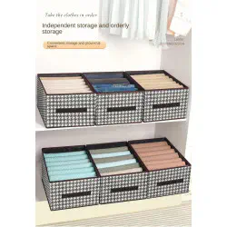 Printed Cloth Storage BOX (6 pics)  ফ্রি ডেলিভারি চার্জ!