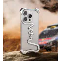 Oatsbasf Metal Phone Case for iPhone 14 15 16 Pro & Pro Max Bazel-Less Phone Protective Cover Air Cusion Anti-Drop Bumper Slim Case