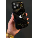 Premium Windows Glossy Water Ripple Rattern Puffer Phone Case For iPhone