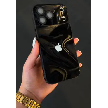 Premium Windows Glossy Water Ripple Rattern Puffer Phone Case For iPhone