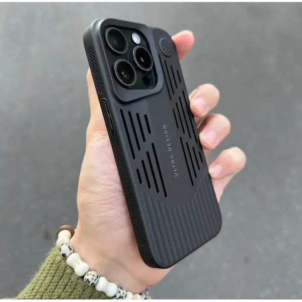 Premium Fragrance Heat Dissipation Case for iPhone 11 to 16 Pro Max, Black & Silver Color Available