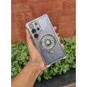 Luxury Clear Rotating Gyro Magnetic Stand Case For Samsung