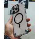 HD Clear Magsafe Supported With Camera Stand Case for iPhone