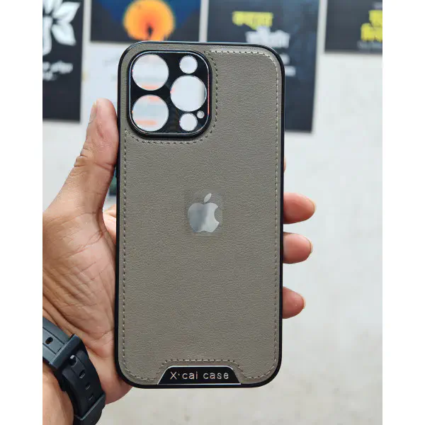 Premium Magnetic PU Leather Without Camera Lens Protection Case for iPhone