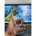 Luxury Plating Clear Borderless For Magsafe Phone Case For iPhone