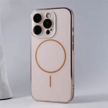 AG Frosted Fine Ring Magnetic Case for iPhone