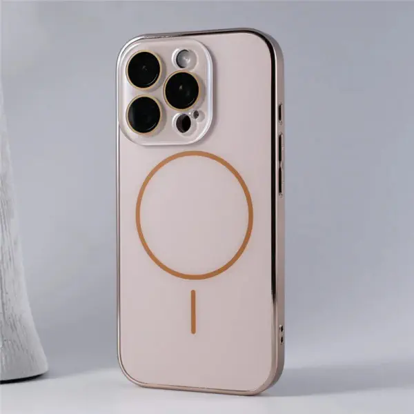 AG Frosted Fine Ring Magnetic Case for iPhone