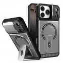 Poly Carbonate CamSheell Folding Bracket Armor Magnetic Phone Case for iPhone