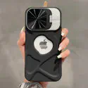 Fashion Logo Hole Magnetic Case for iPhone With Lens Protection Flip Stand Magsafe Silicone Soft Cover