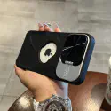Fashion Logo Hole Magnetic Case for iPhone With Lens Protection Flip Stand Magsafe Silicone Soft Cover
