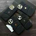 Premium Soft Logo Puffer Silicon Texture Phone Case for iPhone
