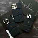 Premium Soft Logo Puffer Silicon Texture Phone Case for iPhone