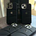 Premium Soft Logo Puffer Silicon Texture Phone Case for iPhone