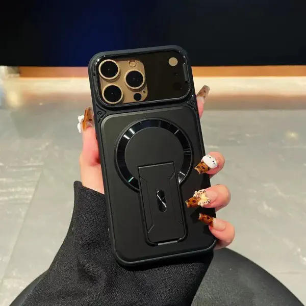 Premium Magnetic With Glass Protection Phone Case For iPhone 