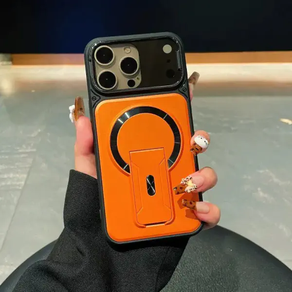 Premium Magnetic With Glass Protection Phone Case For iPhone 