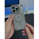 HD Clear Magsafe Supported With Camera Stand Case for iPhone