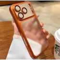Luxury Matte Finished Ultra Thin Frosted Anti Yellow hard case with attached lens