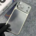 Luxury Matte Finished Ultra Thin Frosted Anti Yellow hard case with attached lens