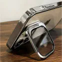 Luxury Plating Crystal Clear Anti Yellow Hard Case✨ With Stand Camera Lens Protector 
