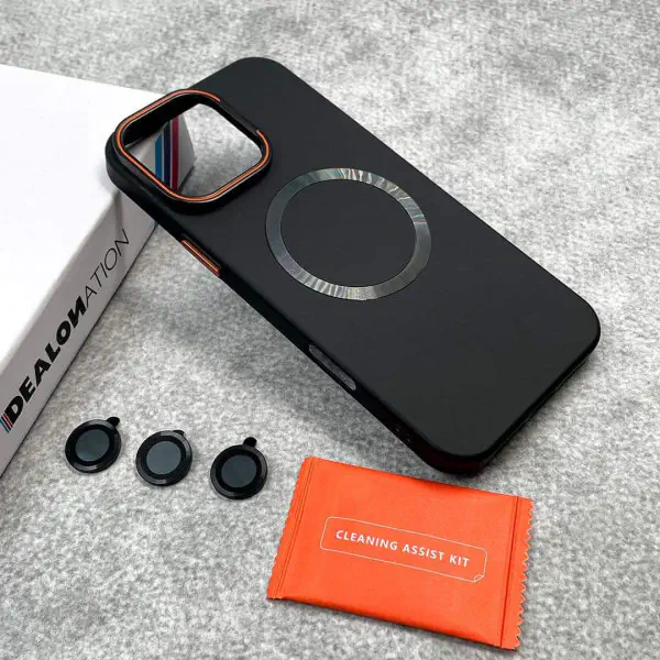 Luxury Frosted Magnetic iphone Case With Free Lense Protector!