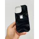 Luxury Electroplated Velvet Soft Phone Case - Black
