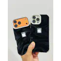 Luxury Electroplated Velvet Soft Phone Case - Black