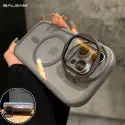 Acrylic Crystal Clear MagSafe Case with Folding Stand Camera Glass Protector