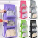 6 Pocket Foldable Hanging Bag 3 Layers Folding Shelf