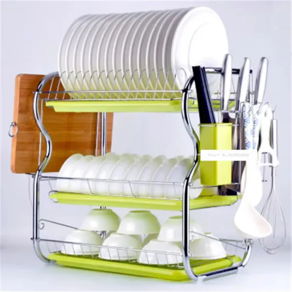 Modern design 3 tier kitchen dish drying rack