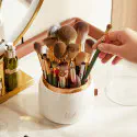 360° Rotating Portable Makeup Brushes Holder