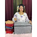 Printed Cloth Organizer Box With lid 