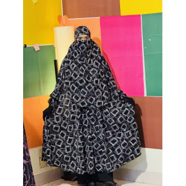 Semi Long Khimar Set- 04