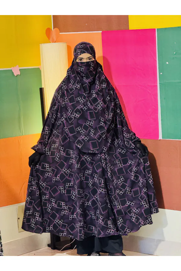 Semi Long Khimar Set- 03