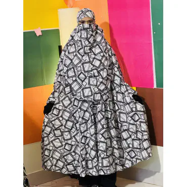 Semi Long Khimar Set- 02