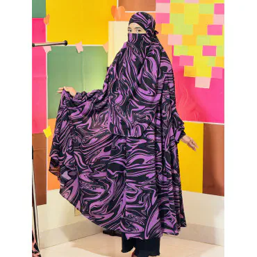 Semi Long Khimar Set- 08
