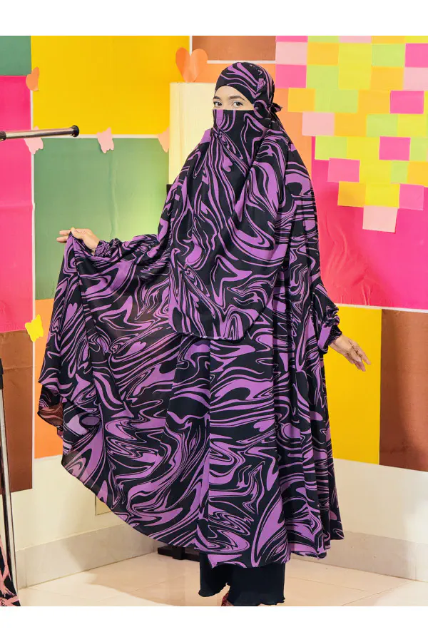 Semi Long Khimar Set- 08